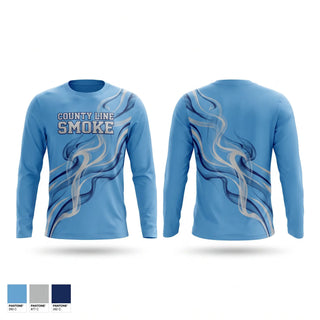 Long Sleeve Performance Shirt, County Line Smoke, Baseball, Teamtime, Team time, sublimation, custom sports apparel, team uniforms, spirit wear, spiritwear, sports uniforms, custom shirts, team store, custom team store, fundraiser sports, apparel fundraiser