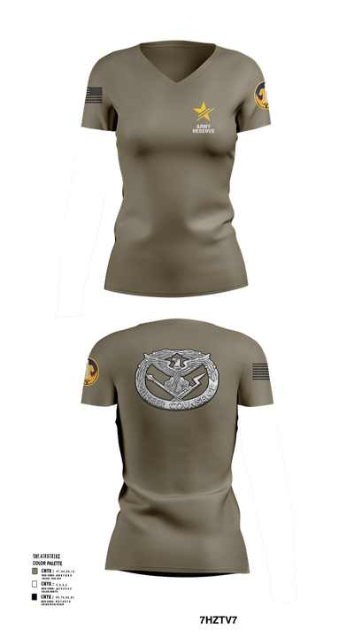 ARCC 53537079 Women's Short Sleeve V-neck Shirt - 108
