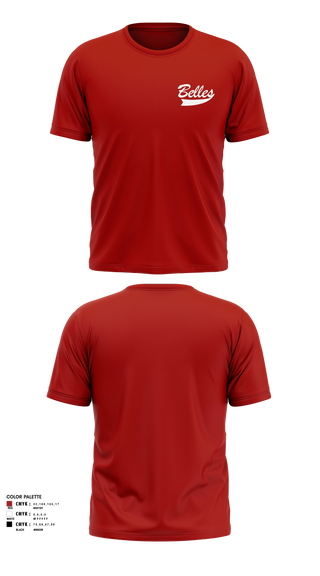 Short Sleeve Performance Shirt, Bluegrass Lightning Belles, Softball, Teamtime, Team time, sublimation, custom sports apparel, team uniforms, spirit wear, spiritwear, sports uniforms, custom shirts, team store, custom team store, fundraiser sports, apparel fundraiser