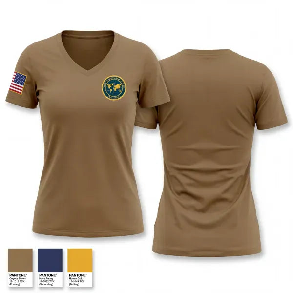 Womens Short Sleeve Vneck Shirt, OSTC Det. Norfolk, Navy, Teamtime, Team time, sublimation, custom sports apparel, team uniforms, spirit wear, spiritwear, sports uniforms, custom shirts, team store, custom team store, fundraiser sports, apparel fundraiser