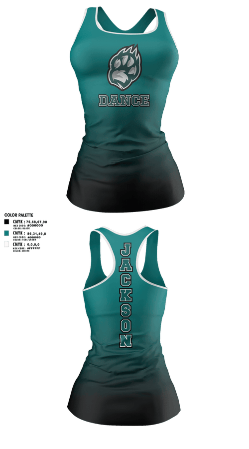 Tank Top, Jackson Dance, Cheer, Teamtime, Team time, sublimation, custom sports apparel, team uniforms, spirit wear, spiritwear, sports uniforms, custom shirts, team store, custom team store, fundraiser sports, apparel fundraiser
