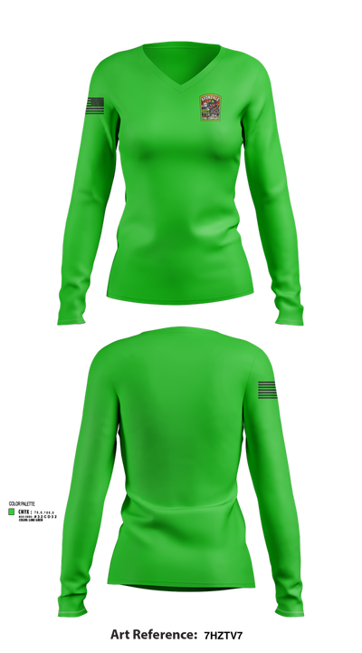 Avondale 56651408 Women's Long Sleeve V-neck Shirt - 103