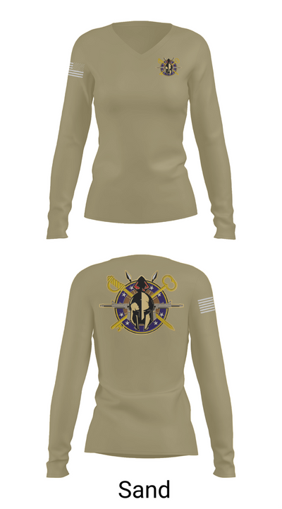 A Company 68th DSSB 4ID 10544228 Women's Long Sleeve V-neck Shirt - 97