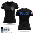 PERRY POLICE DEPARTMENT Women's Short Sleeve V-neck Shirt - 1