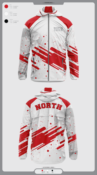 Windbreaker, North Attleborough High School Cheer, Cheer, Teamtime, Team time, sublimation, custom sports apparel, team uniforms, spirit wear, spiritwear, sports uniforms, custom shirts, team store, custom team store, fundraiser sports, apparel fundraiser