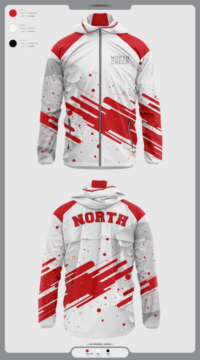 North Attleborough High School Cheer 88392583 Windbreaker - 2