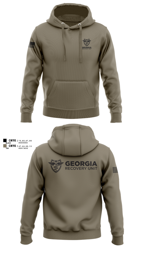 Hoodie, Georgia Recovery Unit, , Teamtime, Team time, sublimation, custom sports apparel, team uniforms, spirit wear, spiritwear, sports uniforms, custom shirts, team store, custom team store, fundraiser sports, apparel fundraiser