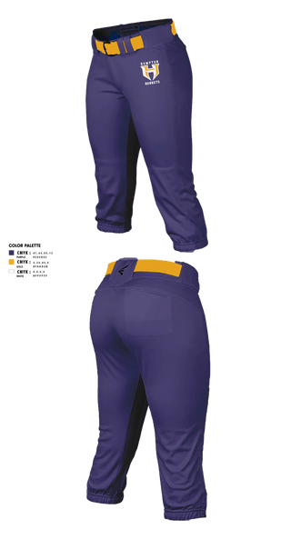 Softball Pants, Hampton Hornets, Softball, Teamtime, Team time, sublimation, custom sports apparel, team uniforms, spirit wear, spiritwear, sports uniforms, custom shirts, team store, custom team store, fundraiser sports, apparel fundraiser