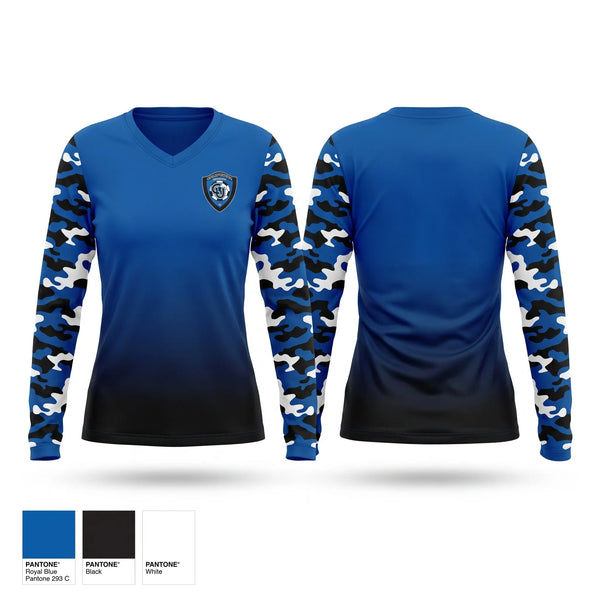 Womens Long Sleeve Vneck Shirt, California United, Men's Soccer, Teamtime, Team time, sublimation, custom sports apparel, team uniforms, spirit wear, spiritwear, sports uniforms, custom shirts, team store, custom team store, fundraiser sports, apparel fundraiser