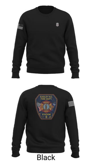 Crew Neck Sweatshirt, Easley Fire Department, Fire Department, Teamtime, Team time, sublimation, custom sports apparel, team uniforms, spirit wear, spiritwear, sports uniforms, custom shirts, team store, custom team store, fundraiser sports, apparel fundraiser