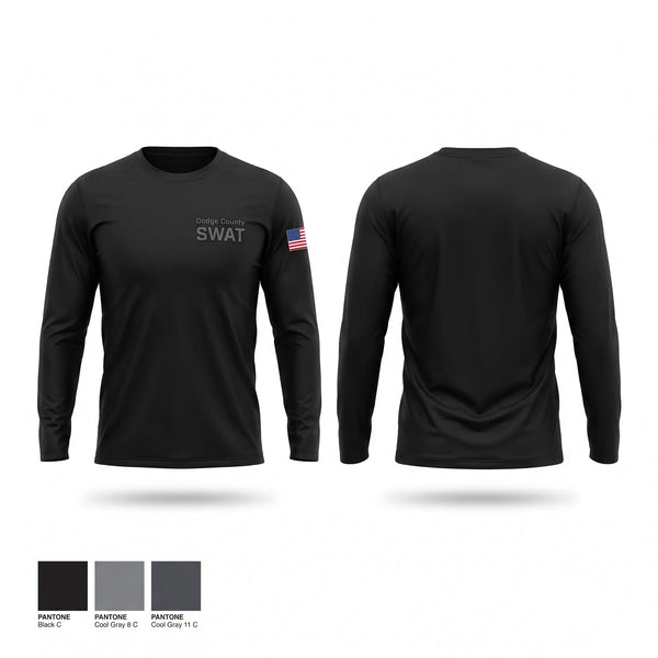 Long Sleeve Performance Shirt, Dodge County SWAT, Police, Teamtime, Team time, sublimation, custom sports apparel, team uniforms, spirit wear, spiritwear, sports uniforms, custom shirts, team store, custom team store, fundraiser sports, apparel fundraiser