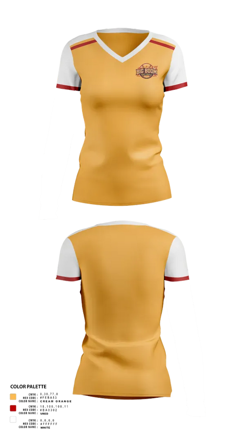Womens Short Sleeve Vneck Shirt, Big Boom, Softball, Teamtime, Team time, sublimation, custom sports apparel, team uniforms, spirit wear, spiritwear, sports uniforms, custom shirts, team store, custom team store, fundraiser sports, apparel fundraiser