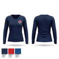 Burlington Township Fire Department 74274802 Women's Long Sleeve V-neck Shirt - 1