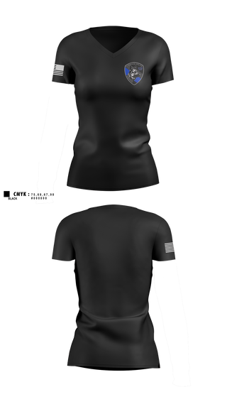 Womens Short Sleeve Vneck Shirt, Florence PD K9- Unit, Police, Teamtime, Team time, sublimation, custom sports apparel, team uniforms, spirit wear, spiritwear, sports uniforms, custom shirts, team store, custom team store, fundraiser sports, apparel fundraiser