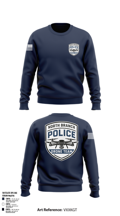 North Branch Police Dept. 88916958 Crew Neck Sweatshirt - 4
