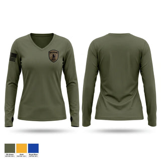 Womens Long Sleeve Vneck Shirt, Greensburg police department, Police, Teamtime, Team time, sublimation, custom sports apparel, team uniforms, spirit wear, spiritwear, sports uniforms, custom shirts, team store, custom team store, fundraiser sports, apparel fundraiser