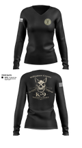 Williamson County K-9 Unit 61975120 Women's Long Sleeve V-neck Shirt - 13