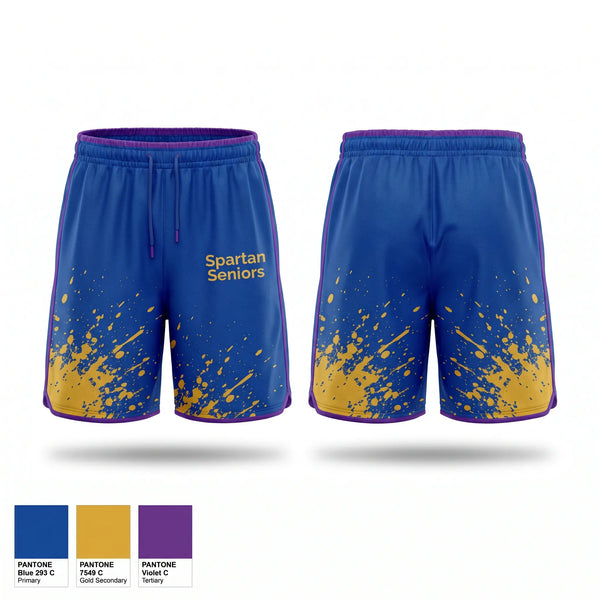 Athletic Shorts With Pockets, Spartan Seniors, Cross Country, Teamtime, Team time, sublimation, custom sports apparel, team uniforms, spirit wear, spiritwear, sports uniforms, custom shirts, team store, custom team store, fundraiser sports, apparel fundraiser