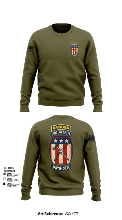 2-47 infantry 3rd BRG 10th MTN 15406658 Crew Neck Sweatshirt - 101