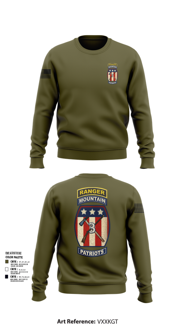 Crew Neck Sweatshirt, 2-47 infantry 3rd BRG 10th MTN, Army, Teamtime, Team time, sublimation, custom sports apparel, team uniforms, spirit wear, spiritwear, sports uniforms, custom shirts, team store, custom team store, fundraiser sports, apparel fundraiser