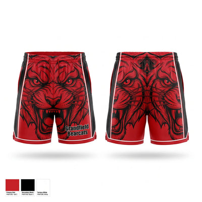 Grandfield Bearcats Mens Basketball Shorts - 1