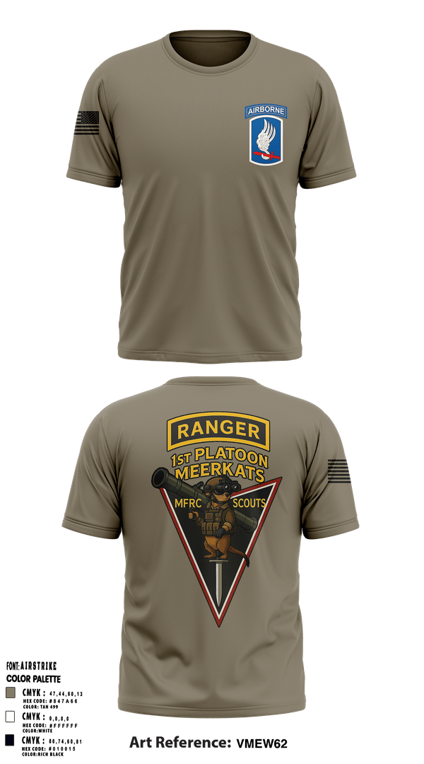 MFRC 173rd 48563407 Short Sleeve Performance Shirt - 1
