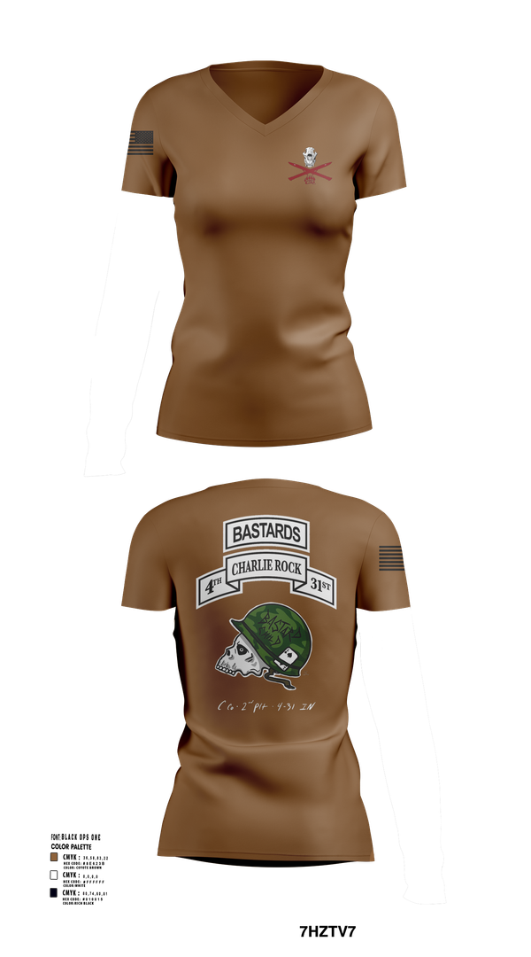 Womens Short Sleeve Vneck Shirt, Charlie Rock, 4-31 IN, 2IBCT, 10MTN, , Teamtime, Team time, sublimation, custom sports apparel, team uniforms, spirit wear, spiritwear, sports uniforms, custom shirts, team store, custom team store, fundraiser sports, apparel fundraiser