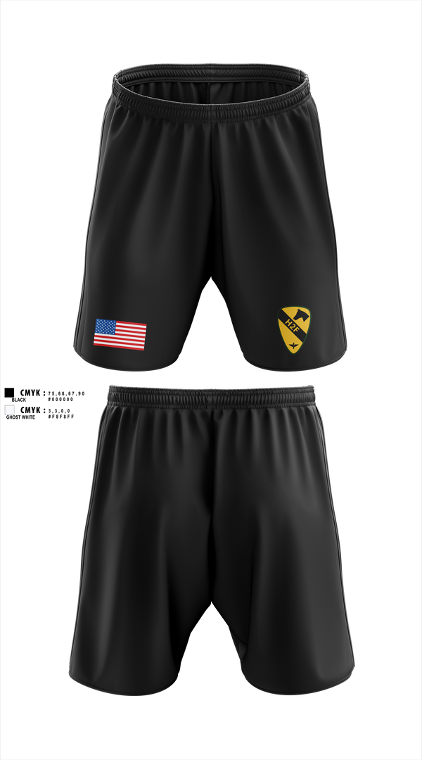 Athletic Shorts With Pockets, 1st Air Cavalry Brigade H2F, Army, Teamtime, Team time, sublimation, custom sports apparel, team uniforms, spirit wear, spiritwear, sports uniforms, custom shirts, team store, custom team store, fundraiser sports, apparel fundraiser