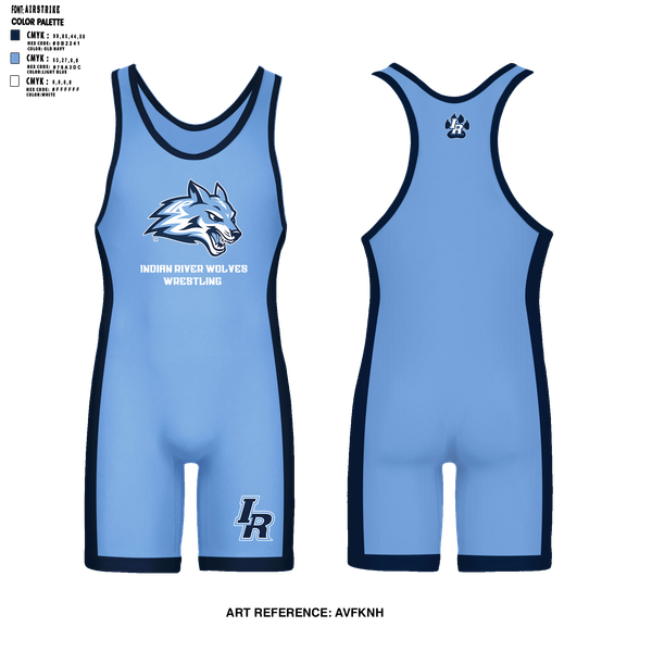 Wrestling Singlet, Indian River Wolves, Wrestling, Teamtime, Team time, sublimation, custom sports apparel, team uniforms, spirit wear, spiritwear, sports uniforms, custom shirts, team store, custom team store, fundraiser sports, apparel fundraiser