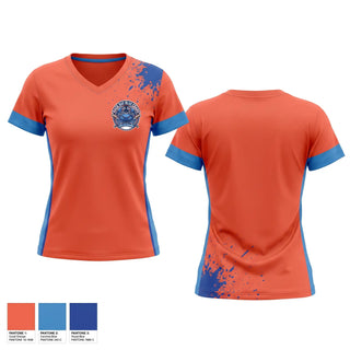 Womens Short Sleeve Vneck Shirt, Back bay blue crabs, Baseball, Teamtime, Team time, sublimation, custom sports apparel, team uniforms, spirit wear, spiritwear, sports uniforms, custom shirts, team store, custom team store, fundraiser sports, apparel fundraiser