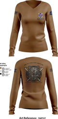Co A, 1st-160th INF, 79th IBCT 97835057 Women's Long Sleeve V-neck Shirt - 2
