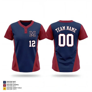 Two Button Softball Jersey, Madison Academic High School Softball, Softball, Teamtime, Team time, sublimation, custom sports apparel, team uniforms, spirit wear, spiritwear, sports uniforms, custom shirts, team store, custom team store, fundraiser sports, apparel fundraiser