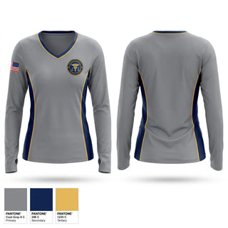 Womens Long Sleeve Vneck Shirt, Chattooga Co. Coroner's Office, Police, Teamtime, Team time, sublimation, custom sports apparel, team uniforms, spirit wear, spiritwear, sports uniforms, custom shirts, team store, custom team store, fundraiser sports, apparel fundraiser