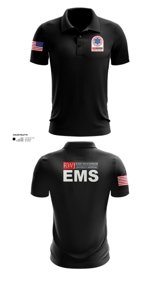 Short Sleeve Performance Polo, RWJ Hospital EMS, EMS/EMT, Teamtime, Team time, sublimation, custom sports apparel, team uniforms, spirit wear, spiritwear, sports uniforms, custom shirts, team store, custom team store, fundraiser sports, apparel fundraiser