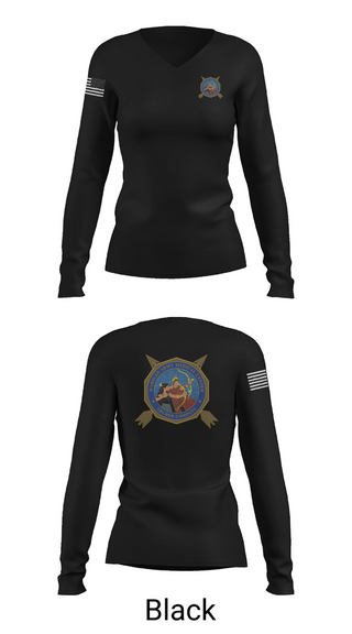Womens Long Sleeve Vneck Shirt, Archer Company, , Teamtime, Team time, sublimation, custom sports apparel, team uniforms, spirit wear, spiritwear, sports uniforms, custom shirts, team store, custom team store, fundraiser sports, apparel fundraiser