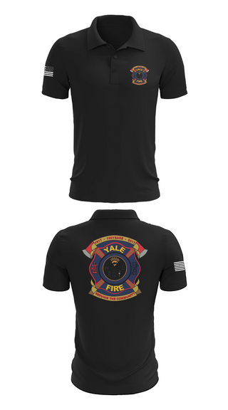 Short Sleeve Performance Polo, Yale Fire Department, Fire Department, Teamtime, Team time, sublimation, custom sports apparel, team uniforms, spirit wear, spiritwear, sports uniforms, custom shirts, team store, custom team store, fundraiser sports, apparel fundraiser