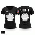 SORT Women's Short Sleeve V-neck Shirt - 1
