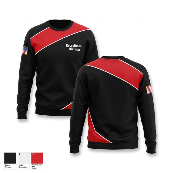 Crew Neck Sweatshirt, Recruitment Division, Police, Teamtime, Team time, sublimation, custom sports apparel, team uniforms, spirit wear, spiritwear, sports uniforms, custom shirts, team store, custom team store, fundraiser sports, apparel fundraiser