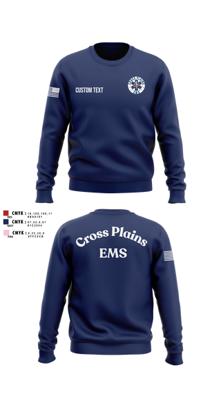 Crew Neck Sweatshirt, Cross Plains Area EMS, EMS/EMT, Teamtime, Team time, sublimation, custom sports apparel, team uniforms, spirit wear, spiritwear, sports uniforms, custom shirts, team store, custom team store, fundraiser sports, apparel fundraiser