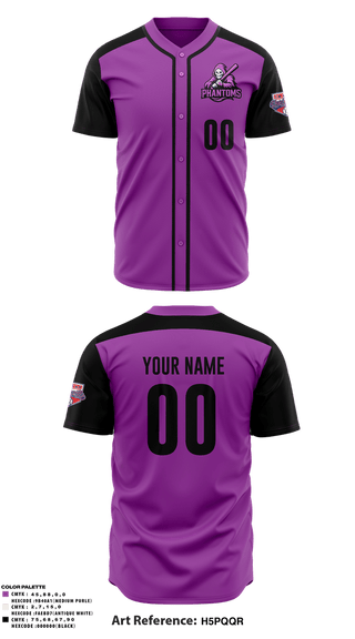 Full Button Baseball Jersey, Clarksville Phantoms, Baseball, Teamtime, Team time, sublimation, custom sports apparel, team uniforms, spirit wear, spiritwear, sports uniforms, custom shirts, team store, custom team store, fundraiser sports, apparel fundraiser