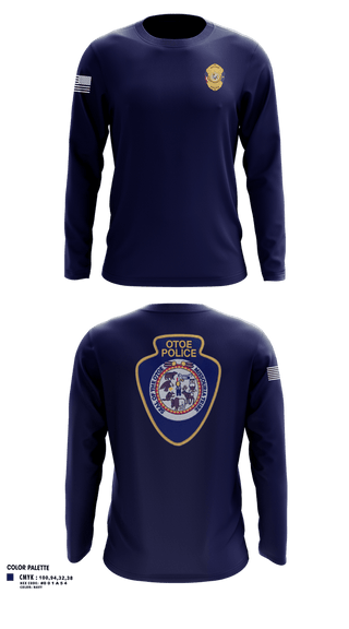 Long Sleeve Performance Shirt, Otoe-Missouria Police Department, Police, Teamtime, Team time, sublimation, custom sports apparel, team uniforms, spirit wear, spiritwear, sports uniforms, custom shirts, team store, custom team store, fundraiser sports, apparel fundraiser