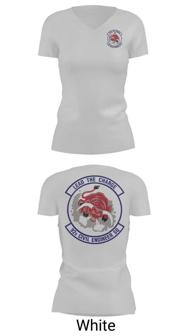 Womens Short Sleeve Vneck Shirt, 92 CES, Air Force, Teamtime, Team time, sublimation, custom sports apparel, team uniforms, spirit wear, spiritwear, sports uniforms, custom shirts, team store, custom team store, fundraiser sports, apparel fundraiser
