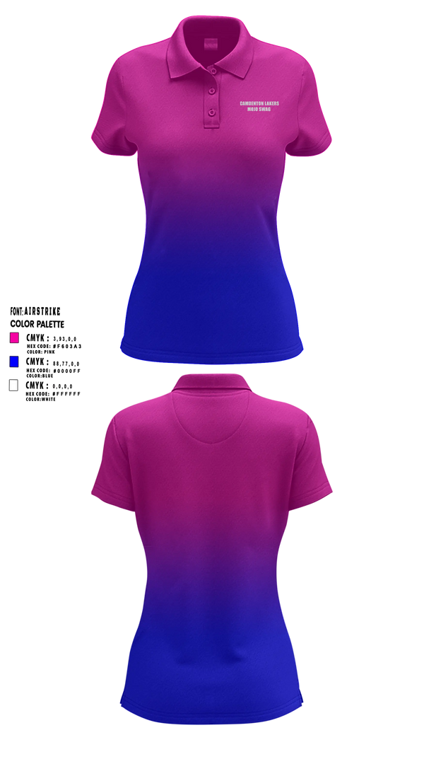 Womens Short Sleeve Performance Polo, Camdenton LakersMojo Swag, Wrestling, Teamtime, Team time, sublimation, custom sports apparel, team uniforms, spirit wear, spiritwear, sports uniforms, custom shirts, team store, custom team store, fundraiser sports, apparel fundraiser
