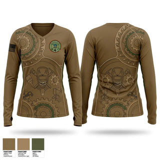 Womens Long Sleeve Vneck Shirt, CSMS ALLIED TRADES, National Guard, Teamtime, Team time, sublimation, custom sports apparel, team uniforms, spirit wear, spiritwear, sports uniforms, custom shirts, team store, custom team store, fundraiser sports, apparel fundraiser