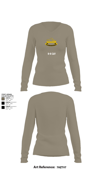 6-8 CAV 64955862 Women's Long Sleeve V-neck Shirt - 62