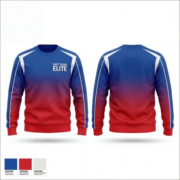 Crew Neck Sweatshirt, East Texas Elite, Women's Basketball, Teamtime, Team time, sublimation, custom sports apparel, team uniforms, spirit wear, spiritwear, sports uniforms, custom shirts, team store, custom team store, fundraiser sports, apparel fundraiser