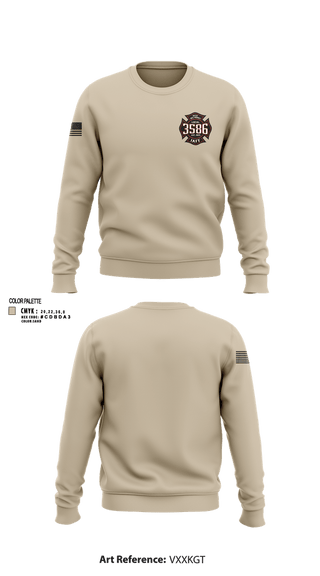 Crew Neck Sweatshirt, Local 3586 West Des Moines, Fire Department, Teamtime, Team time, sublimation, custom sports apparel, team uniforms, spirit wear, spiritwear, sports uniforms, custom shirts, team store, custom team store, fundraiser sports, apparel fundraiser