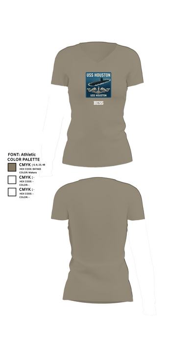 BESS 9465728 Women's Short Sleeve V-neck Shirt - 61