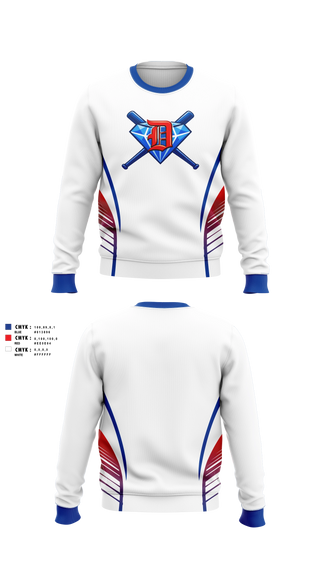 Crew Neck Sweatshirt, Dinwiddie Diamond Youth Softball, Softball, Teamtime, Team time, sublimation, custom sports apparel, team uniforms, spirit wear, spiritwear, sports uniforms, custom shirts, team store, custom team store, fundraiser sports, apparel fundraiser