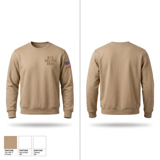 Crew Neck Sweatshirt, B CO 2ND PLT RRBN, National Guard, Teamtime, Team time, sublimation, custom sports apparel, team uniforms, spirit wear, spiritwear, sports uniforms, custom shirts, team store, custom team store, fundraiser sports, apparel fundraiser